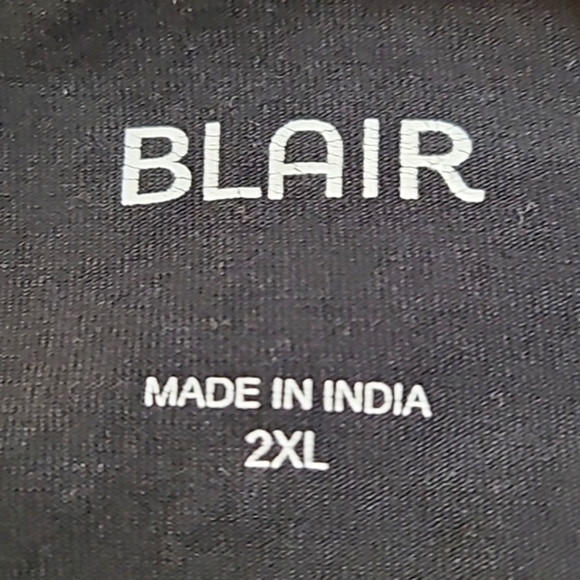 Blair Black Pullover Top with 3/4 Sleeves with Ruching & a Tie, Size 2X - Picture 7 of 8